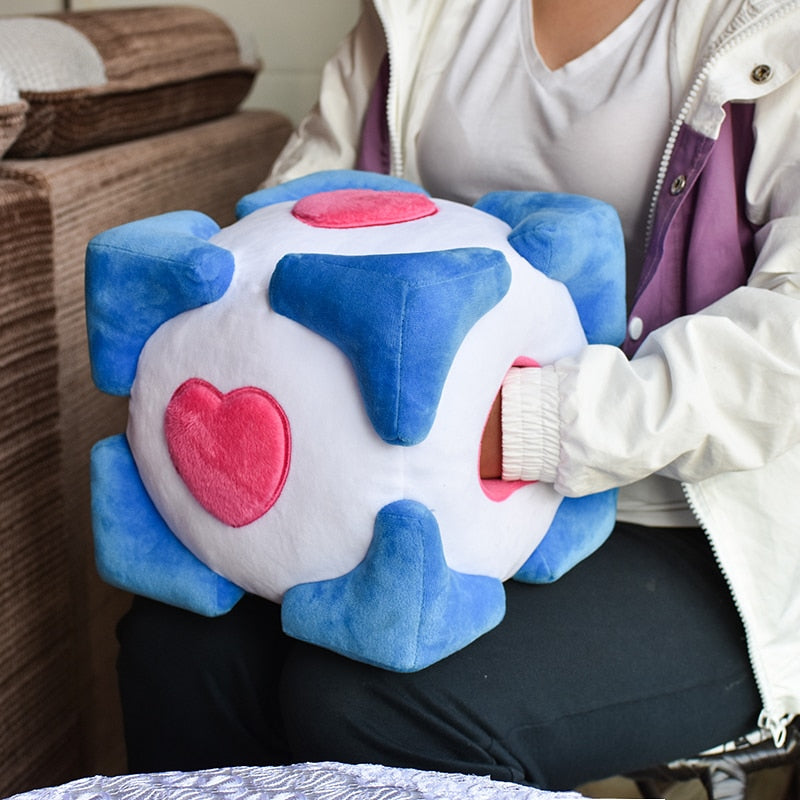 DOTA 2 IO ARCANA Companion Cube Portal Cosplay Mascot Cube Plush Toy
