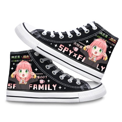 SPY×FAMILY Anime Canvas Print Hightop Shoes Loid Forger Anya Forger Yor Forger