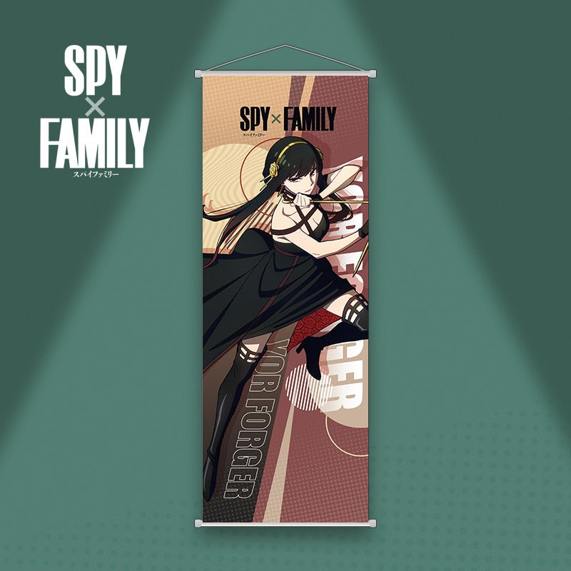 SPY×FAMILY Anime Living Room Banner Art 25x75cm Yor Loid Anya Forger