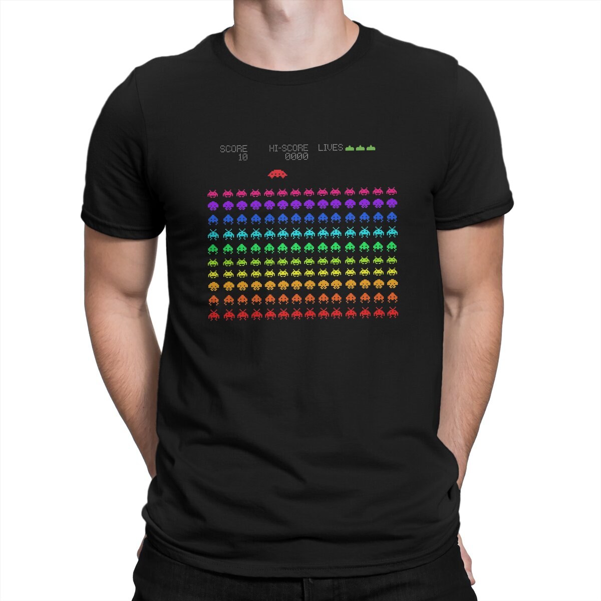 Space Invaders Rainbow T-Shirt
