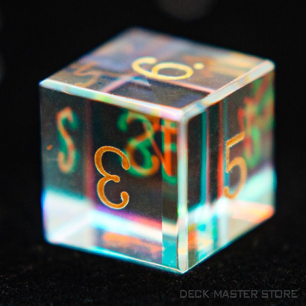 Colorful Glass Polyhedral D&D Dice (D20 or 7 Pcs)