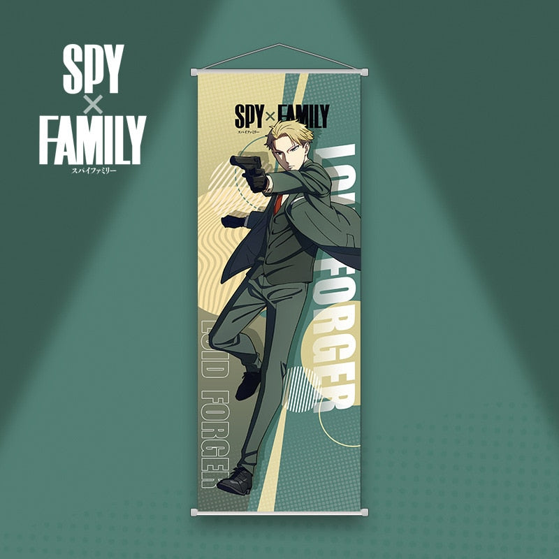 SPY×FAMILY Anime Living Room Banner Art 25x75cm Yor Loid Anya Forger