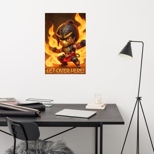 Mortal Kombat Scorpion Chibi Paper Poster