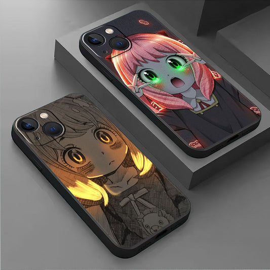 SPY×FAMILY Anime Soft Case For iPhone 14 13 12 11 Pro Max XS Max XR X 14 Plus 12 Mini SE Black Cover Anya Forger Yor Forger